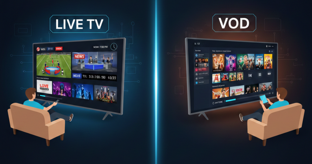 IPTV Live TV vs VOD