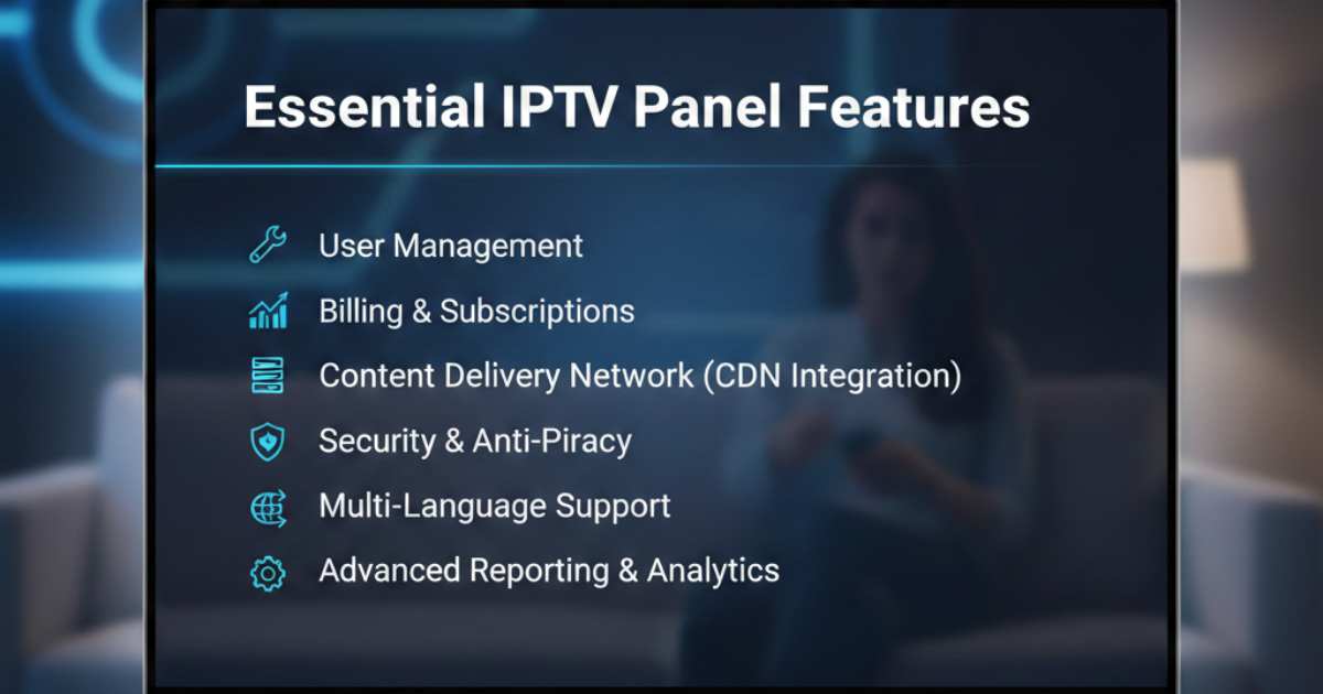 Essential IPTV panel features