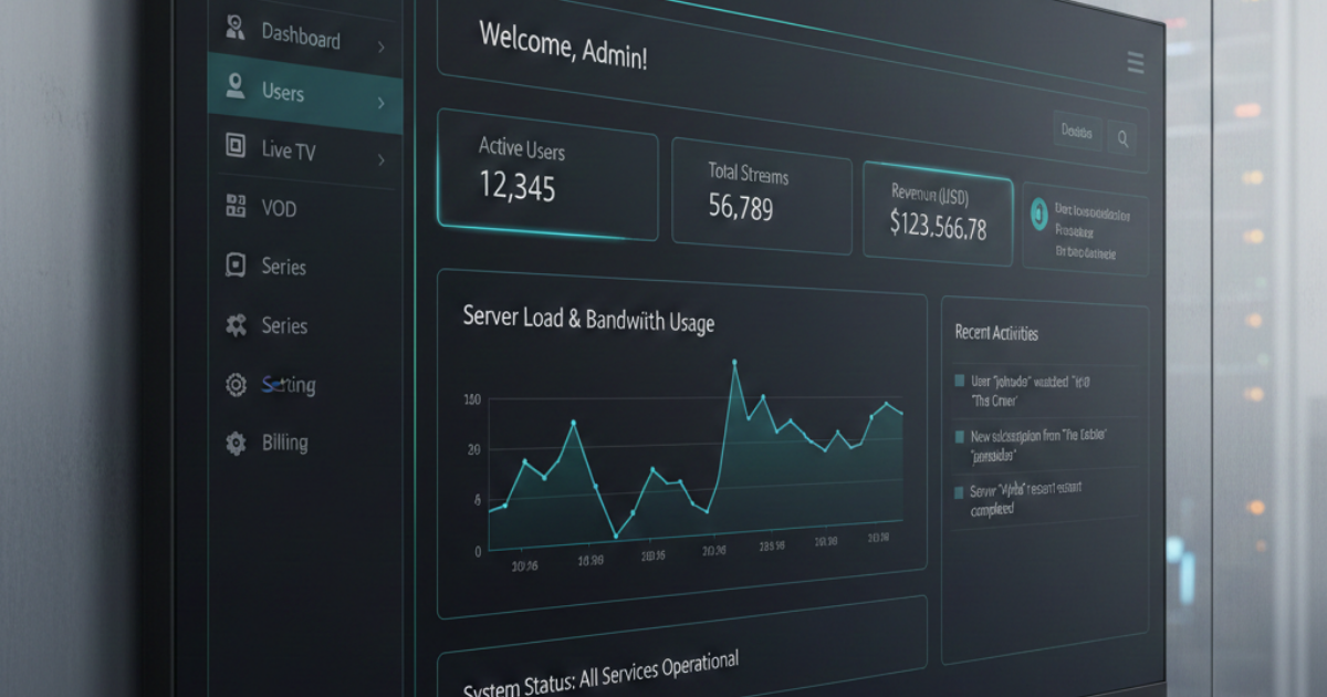 IPTV Panel Dashboard