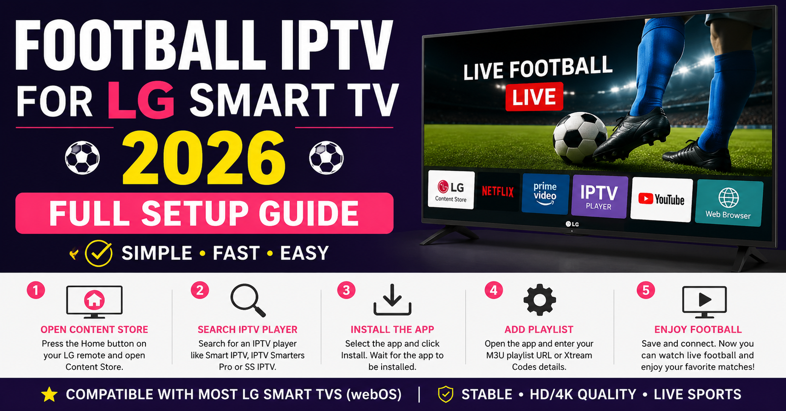 Football IPTV For LG Smart TV